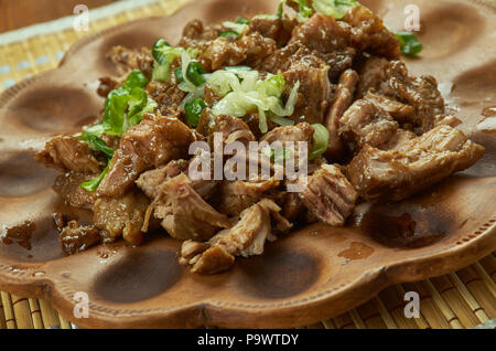 Carnitas messicano - slow cooker tirato Maiale Carnitas Foto Stock