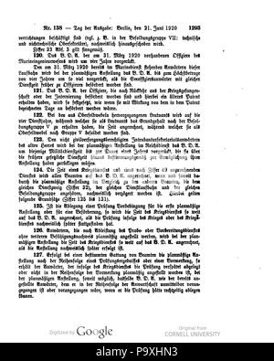 505 Deutsches Reichsgesetzblatt 1920 138 1293 Foto Stock