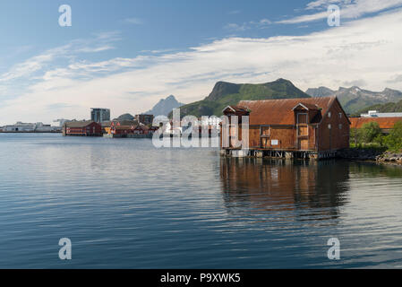 Città di Svolvaer, Norvegia Foto Stock