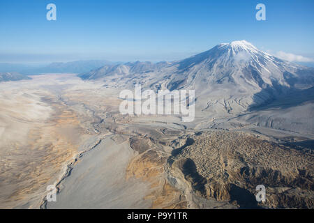 Vulcano Novarupta e la Valle dei Diecimila Fumi, Alaska Foto Stock