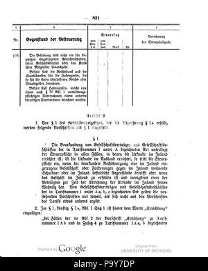 482 Deutsches Reichsgesetzblatt 1918 096 0821 Foto Stock