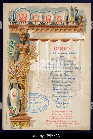 540 LA CENA (detenute da) GRAND HOTEL (a) "BUDAPEST, UNGHERIA" (HOTEL;) (NYPL ADE-274850-475949) Foto Stock