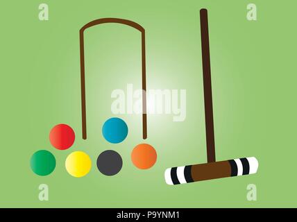 Campioni di Sfere utilizzate nel gioco per croquet, Illustrazione Vettoriale