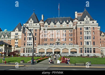 Fairmont Empress Hotel in Victoria, BC, Canada. Empress Hotel in Victoria, British Columbia, Canada. Estate 2018 in Victoria BC Canada. Foto Stock