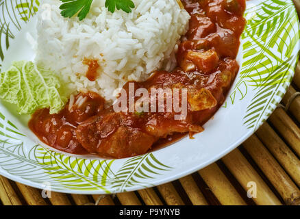 AIlesha pesce al curry- Kerala Boatman pesce al curry Foto Stock