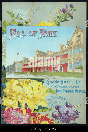 540 LA CENA (detenute da) GRAND HOTEL (a) "YOKOHAMA, Giappone" (HOTEL;) (NYPL ADE-274832-469107) Foto Stock