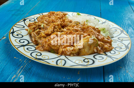 Quwarmah Al Dajaj - Kuwait pollo salsa speziata Foto Stock