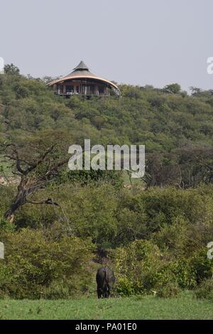 Richard Branson, vergine, Mahali Mzuri safari camp. Zona di Olare Motorogi Conservancy, il Masai Mara, Kenya, Africa orientale Foto Stock