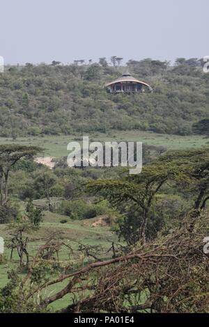 Richard Branson, vergine, Mahali Mzuri safari camp. Zona di Olare Motorogi Conservancy, il Masai Mara, Kenya, Africa orientale Foto Stock