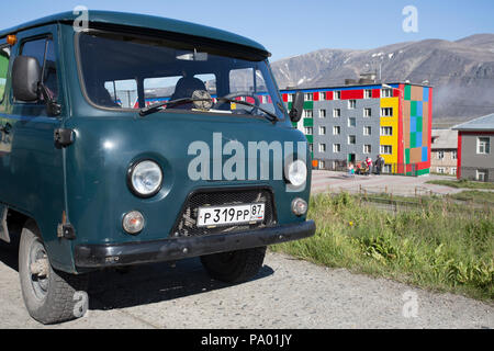 Città Provideniya, Chukotka, Russia Foto Stock