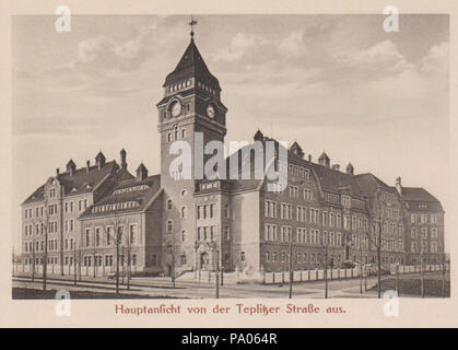 592 Dresden,TU-Gebäude am Rifugio Vedretta Pendente Weberplatz-Hauptansicht Str. 1910 Foto Stock