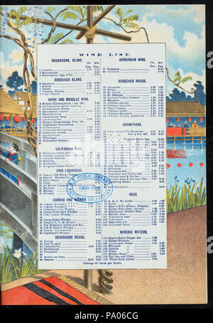 540 LA CENA (detenute da) GRAND HOTEL (a) "YOKOHAMA, Giappone" (HOTEL;) (NYPL ADE-274832-4000011180) Foto Stock