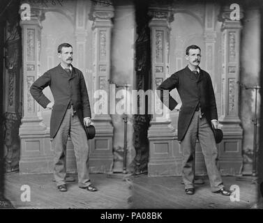 . Inglese: Ned Hanlan, rematore. 1 negativi : vetro, collodio umido. Tra il 1865 e il 1880 608 Edward Hanlan rematore Foto Stock