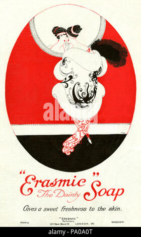 624 Erasmic sapone 1918 annuncio da Annie Pesce Foto Stock