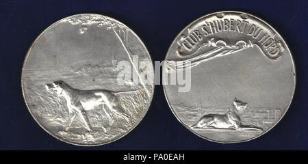 676 Francese Kennel Club premio medaglia Art Nouveau da Merculiano Foto Stock