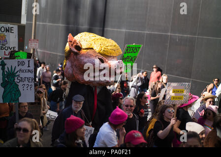 Los Angeles Donne del marzo 2018 Foto Stock