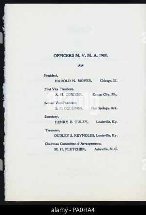 180 BANCHETTO PER IL MISSISSIPPI VALLEY MEDICAL ASSOCIATION (detenute da) BUNCOMBE COUNTY MEDICAL ASSOCIATION (a) "BATTERY PARK HOTEL di Asheville NC" (HOTEL;) (NYPL ADE-274868-4000011224) Foto Stock