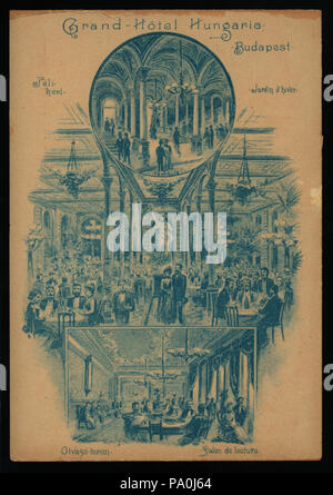 540 LA CENA (detenute da) GRAND HOTEL (a) "BUDAPEST, UNGHERIA" (HOTEL;) (NYPL ADE-274850-4000011200) Foto Stock