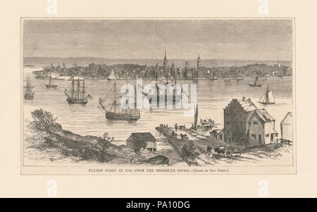 683 Fulton Ferry in 1750, da Brooklyn Shore (NYPL B13476046-EM11324) Foto Stock