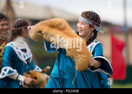 Ballerini russi in Okhotsk City Foto Stock