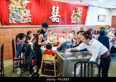 Orlando Florida,Chinatown,Lam's Garden Chinese,ristorante ristoranti ristorazione caffè bistrot,dim sum,etnico,ristorante,grande famiglia,tabl Foto Stock