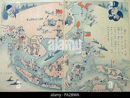 138 Giapponese 1943 opuscolo di propaganda 1 Foto Stock