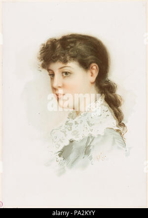 643 testa femmina n. 2 Bruna (Boston Public Library) Foto Stock