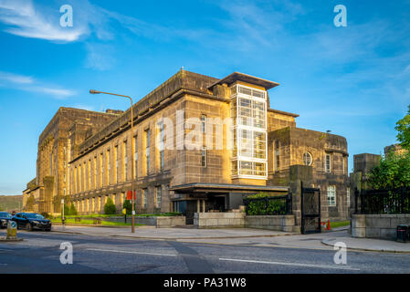 Costruzione della nuova sede del Parlamento di Edimburgo, Regno Unito Foto Stock
