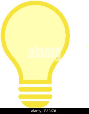 Lampadina della luce idea icona concetto isolato su sfondo bianco Illustrazione Vettoriale