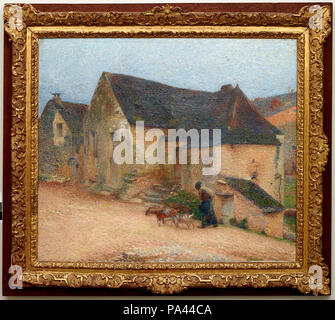 50 Chevrière devant une vieille maison à Labastide Henri Martin Musée de Cahors Henri-Martin 2012.4.12 Foto Stock