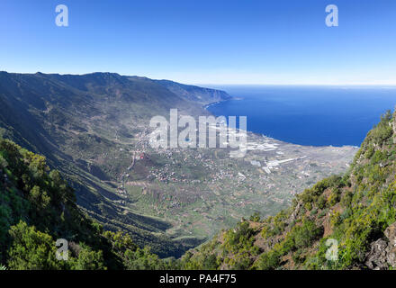Vista del El Golfo valle sull'isola di El Hierro Foto Stock