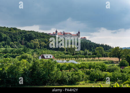 La viticoltura e l'Abbazia di Göttweig in Furth-Palt, Kremstal, Austria Inferiore, Austria Foto Stock