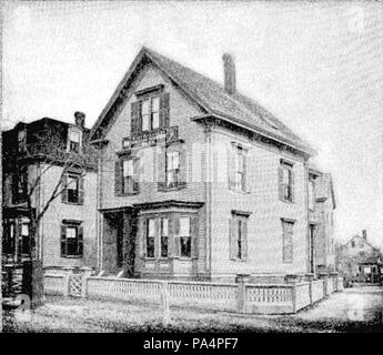 . 8 Broad Street, Lynn, Massachusetts, casa di Maria Baker Eddy, fondatore della scienza cristiana . Data sconosciuta 74 8 Broad Street, Lynn Massachusetts (Mary Baker Eddy) Foto Stock