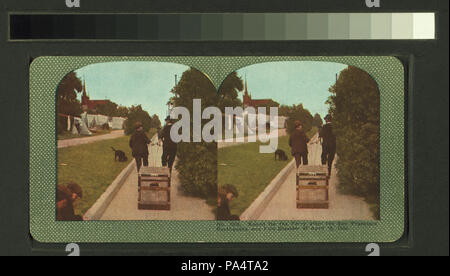 219 vincolato per il traghetto dopo la San Francisco del terremoto e del disastro incendio del 18 aprile 1906 (NYPL B11707375-G90F001 009 F) Foto Stock