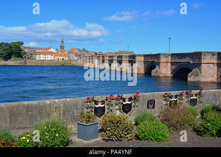 Il Ponte Vecchio,Berwick upon Tweed,Northumberland Foto Stock