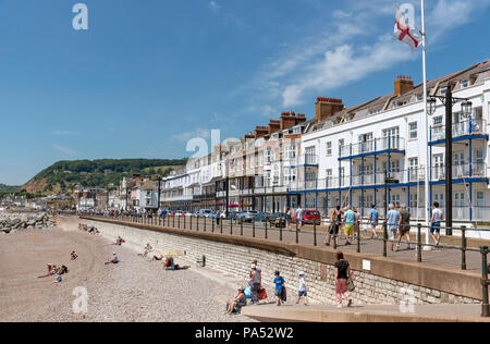 Sidmouth una popolare località balneare in East Devon, Inghilterra, Regno Unito. Foto Stock