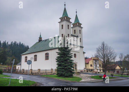 Chiesa in Horni Becva a Zlin regione della Repubblica ceca Foto Stock
