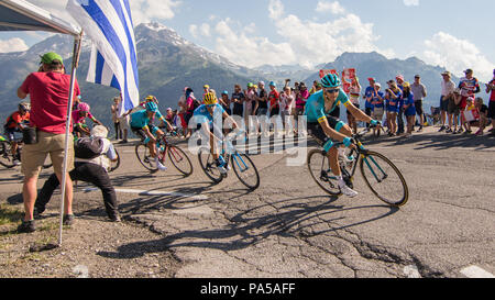 Alejandro Valverde Tour de France 2018 ciclismo stadio 11 La Rosiere Rhone Alpes Savoie Francia Foto Stock