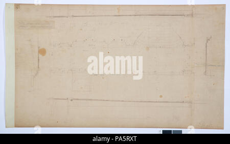 Inv.nr:LXIV:III:B.b.b.40. 22 Arbetsritningar, fastigheten nr 4 Hamngatan. Ho Sockel ingångsporten - Hallwylska museet - 105302 Foto Stock