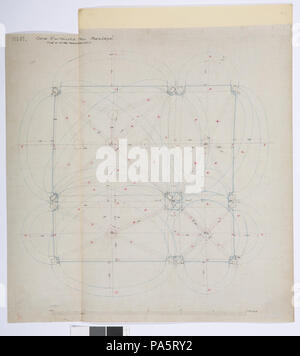 22 Arbetsritningar, fastigheten nr 4 Hamngatan. Yttre portvalvet - Hallwylska museet - 105304 Foto Stock