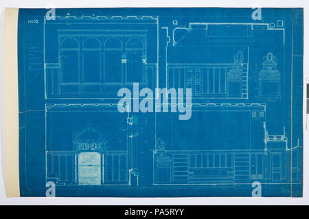 22 Arbetsritningar, fastigheten nr 4 Hamngatan. Inredning biljarden av - Hallwylska museet - 105313 Foto Stock