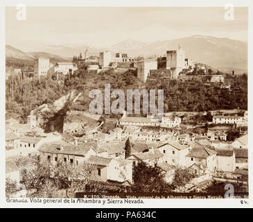 93 fotografi. Granada. Vista generale de la Alhambra y Sierra Nevada - Hallwylska museet - 104830 Foto Stock