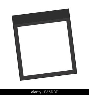 Una illustrazione di una cornice quadrata il lato giù il nero Foto Stock