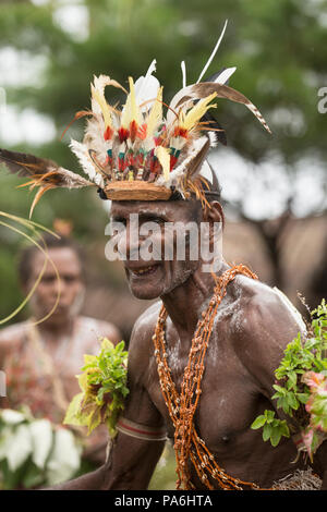 Prestazioni culturali, fiume Sepik, Papua Nuova Guinea Foto Stock