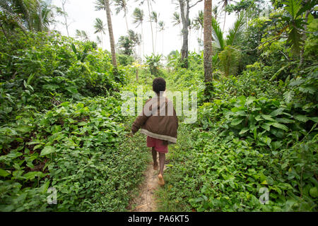 Ragazzo su Yanaba Isola, Papua Nuova Guinea Foto Stock