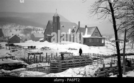 202 Pont sur la riviere Marsoui un Marsoui, Comte de Gaspe - 1934 Foto Stock