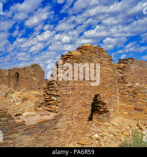 Rovine, Penasco Blanco, Chaco Culture National Historical Park, New Mexico Foto Stock