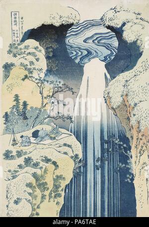 La Cascata di Amida in estremo raggiunge la strada Kisokaido (dalla serie "Cascate delle varie Province'). Museo: Collezione privata. Foto Stock