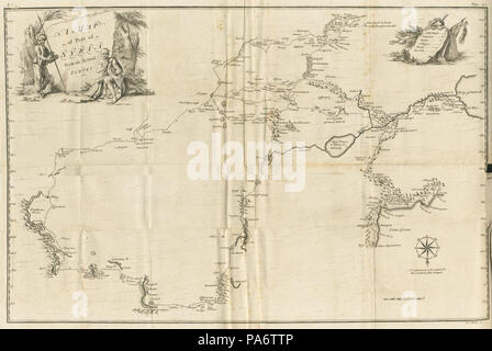 10 una mappa di parte della Siria da una vera e propria indagine - Drummond Alexander - 1754 Foto Stock