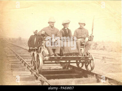 10 una ferrovia privata-tram, albume foto, c.1880s-90s Foto Stock